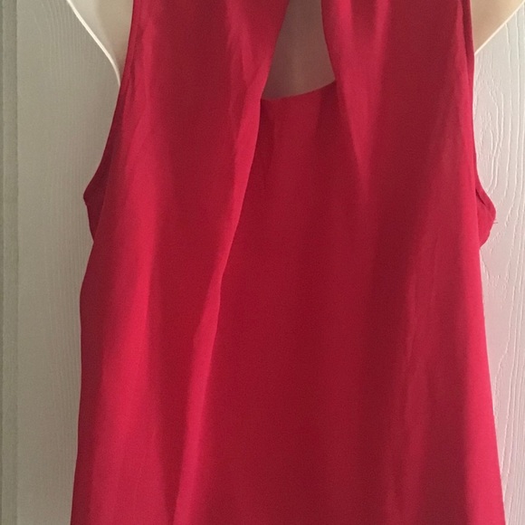 YOINS yours inspiration sleeveless top Size M red satin lining high neck - Picture 2 of 7